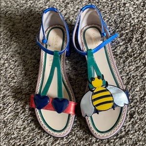 Gucci Bee & Cherry Girls Sandals